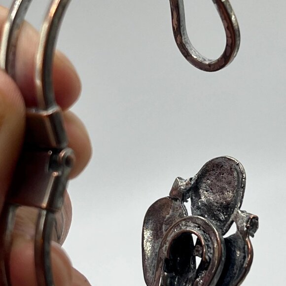 Vintage silver/brass stone stone embellished cuff bracelet. - Picture 7 of 7